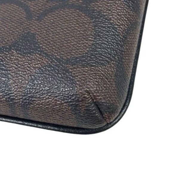 Coach Mini Rowan File Bag Crossbody Purse Signature Canvas Brown Black CF340 - Picture 12 of 16